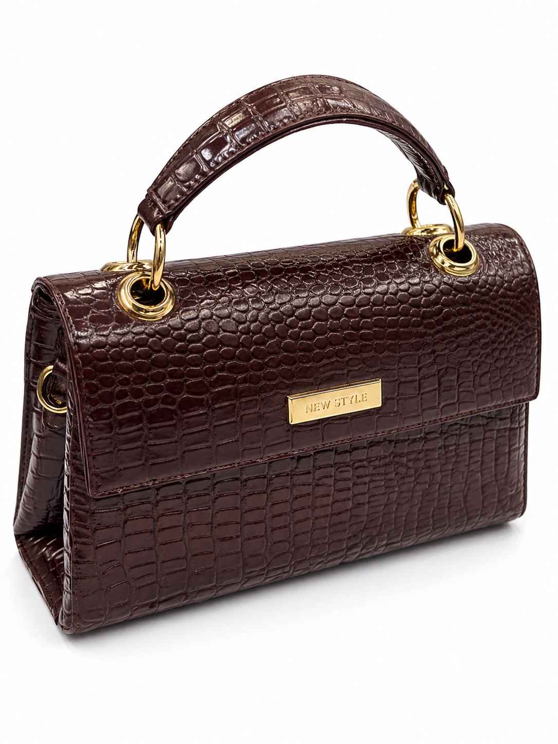 Croc Texture Leather – Top Handle Sling Bag| Handbag for Women