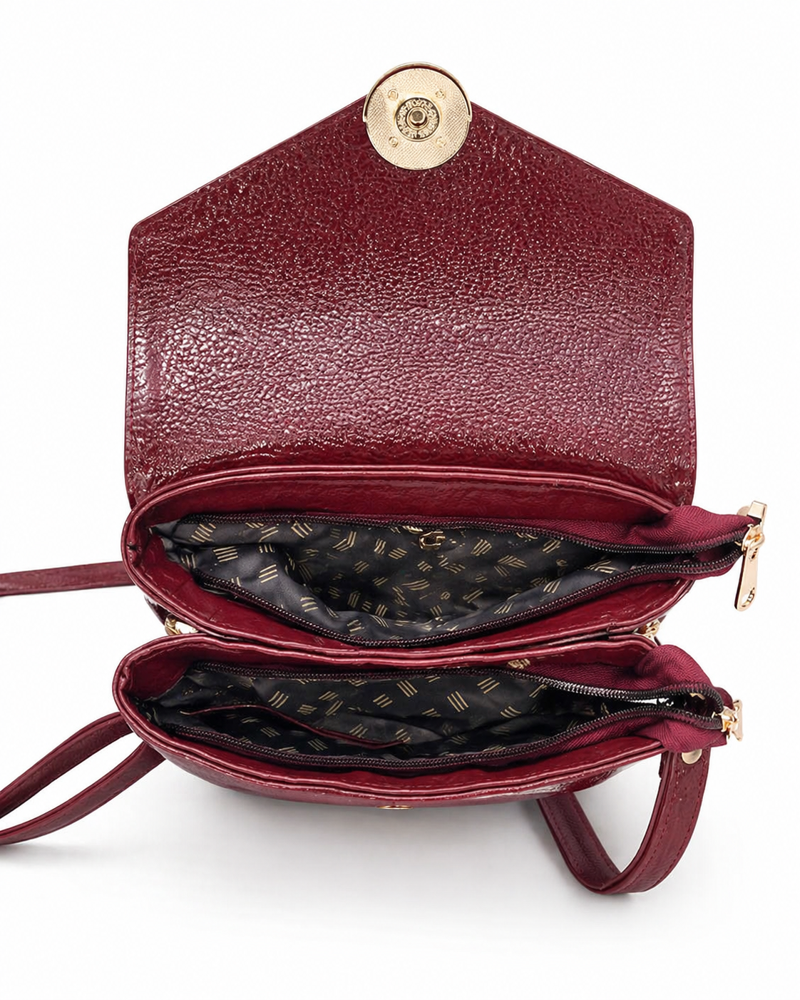 Croc Texture Leather Top Handle Bag – Elegant Sling Handbag for Women