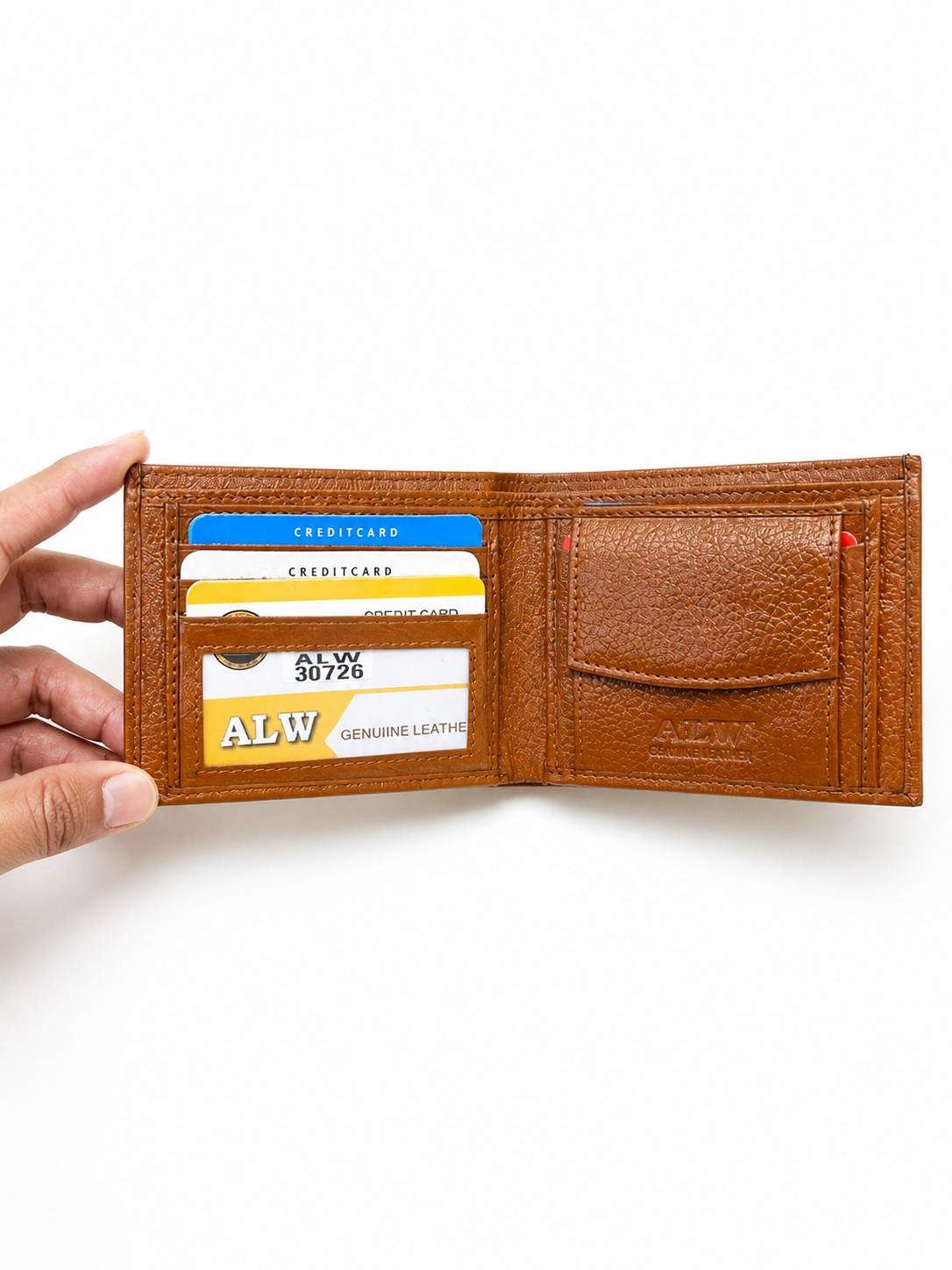 ALW Genuine Leather Wallet for Men | Bifold with Multiple Card Slots