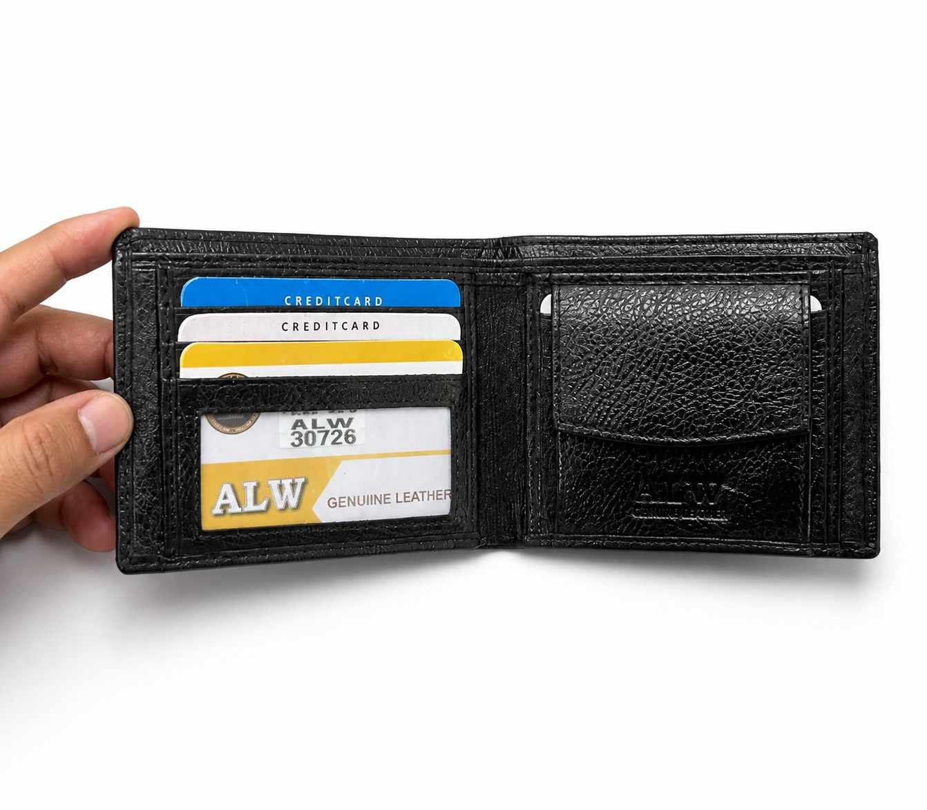 ALW Genuine Leather Wallet for Men | Bifold with Multiple Card Slots