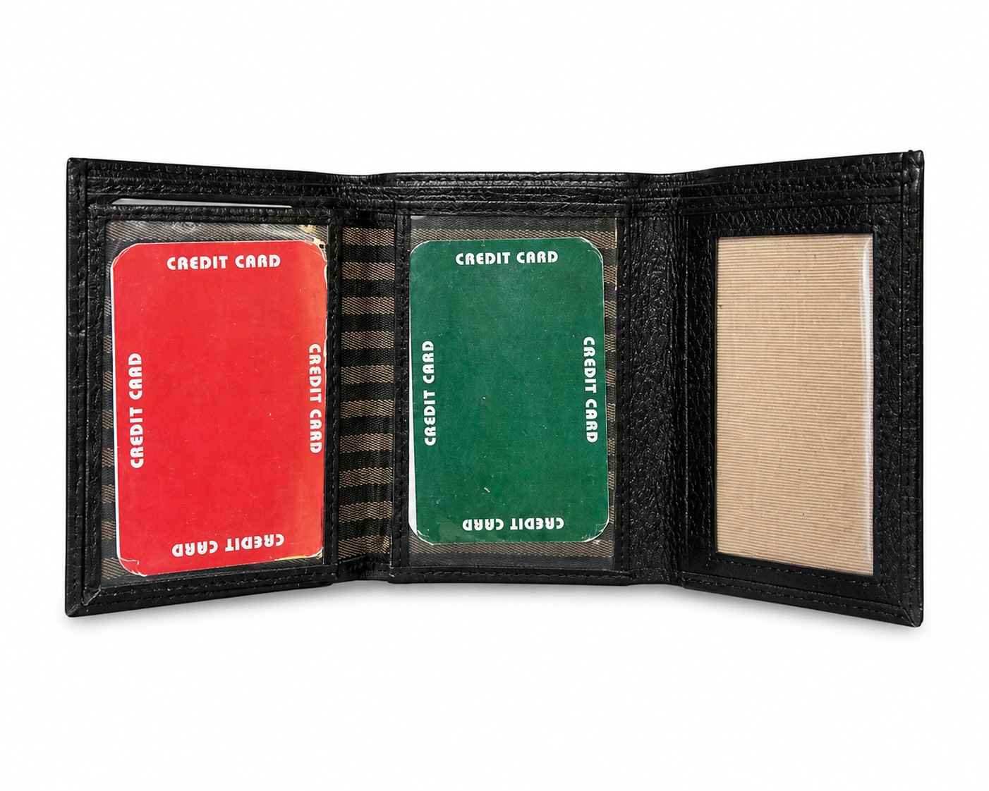ALW Genuine Leather Trifold Wallet | Men's Compact Bifold with Multiple Card Slots