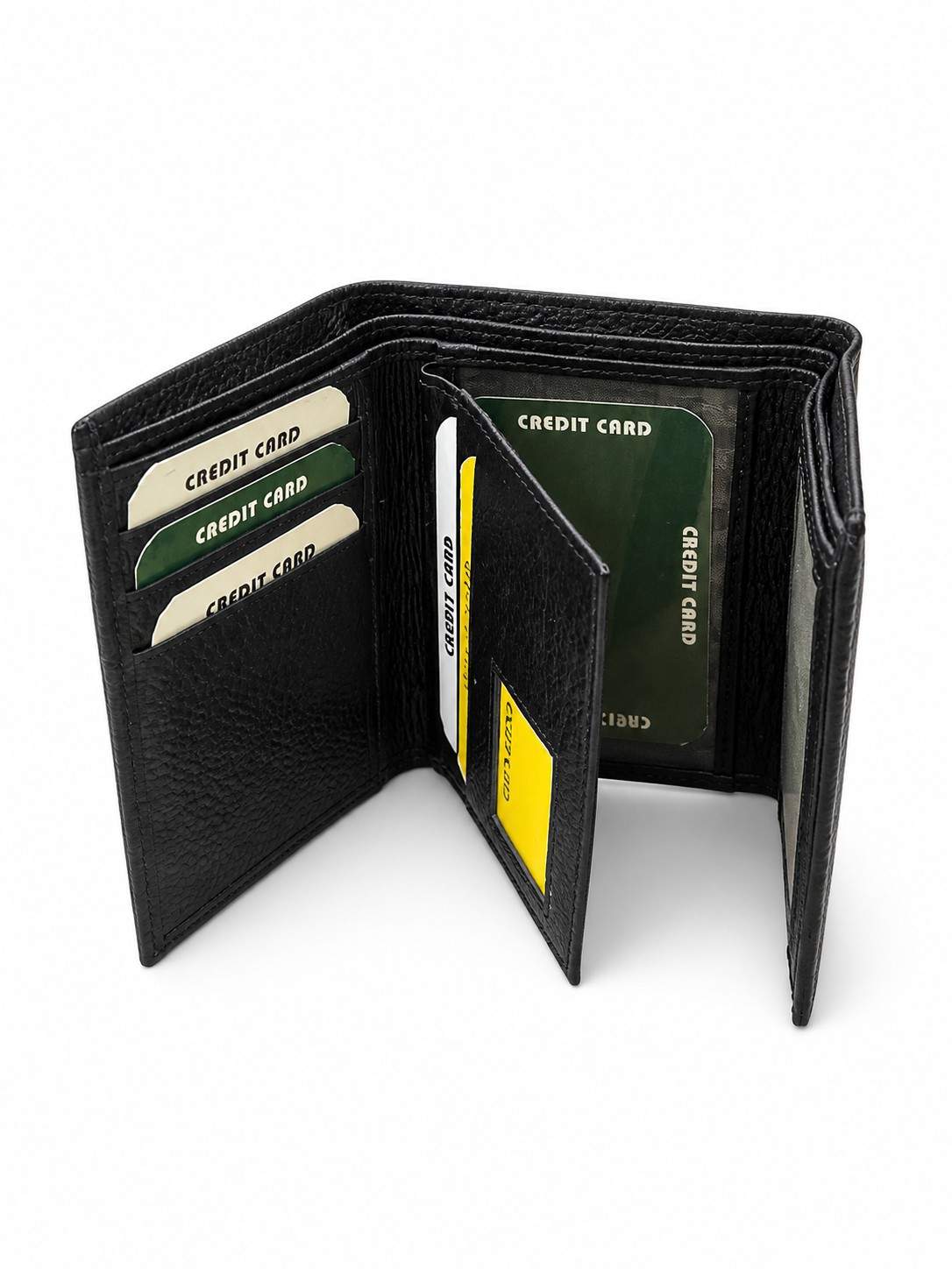 ALW Genuine Leather Trifold Wallet | Men's Compact Bifold with Multiple Card Slots