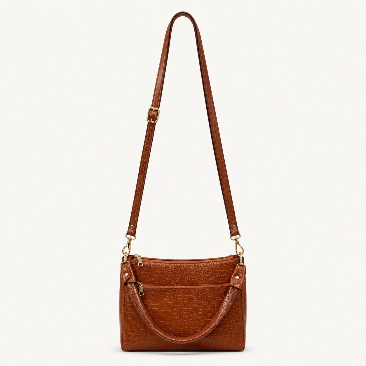 ALW Croco Collection - Textured Leather Multi-Way Shoulder Bag