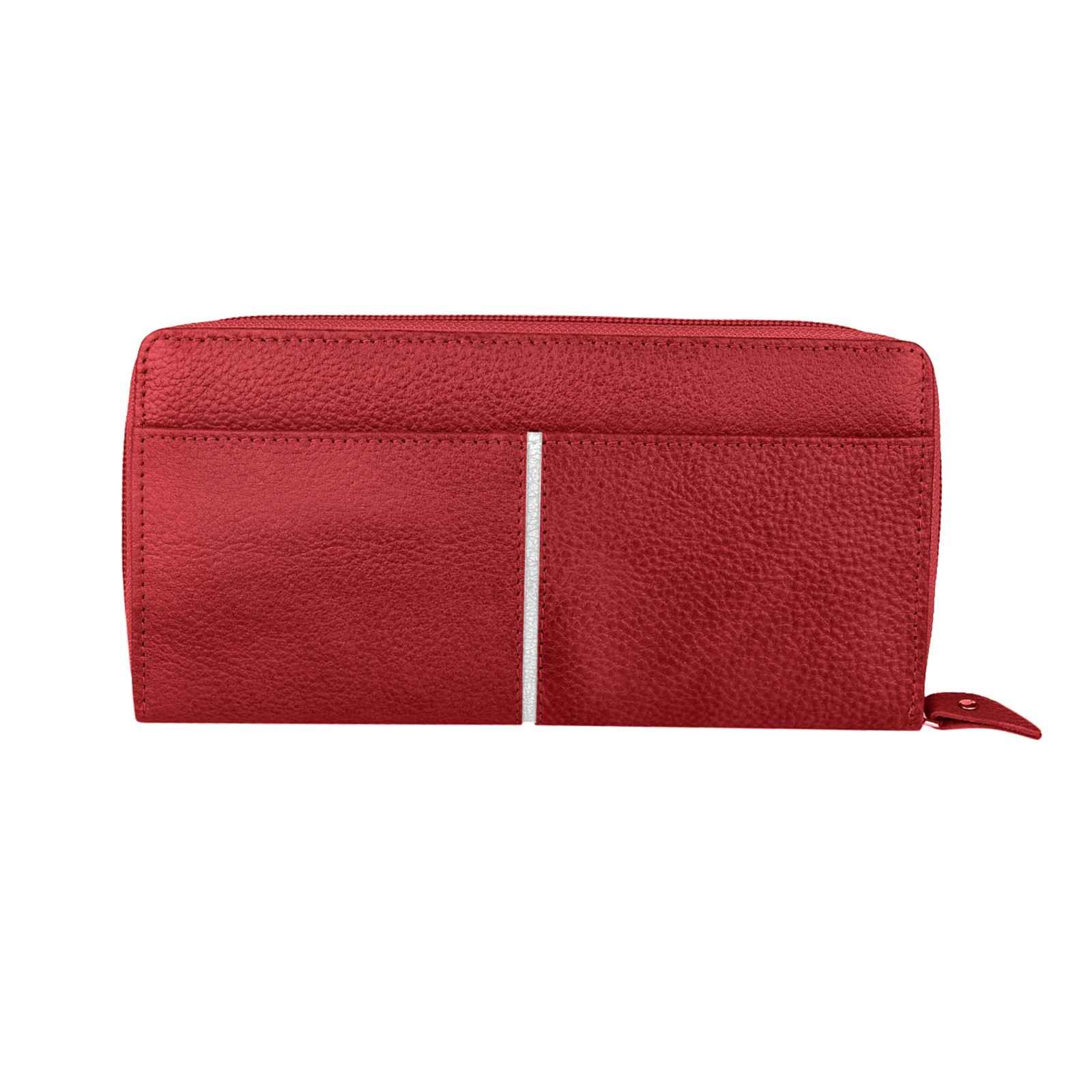 Ladis Leather Clutch, Long Wallet | Card Organiser