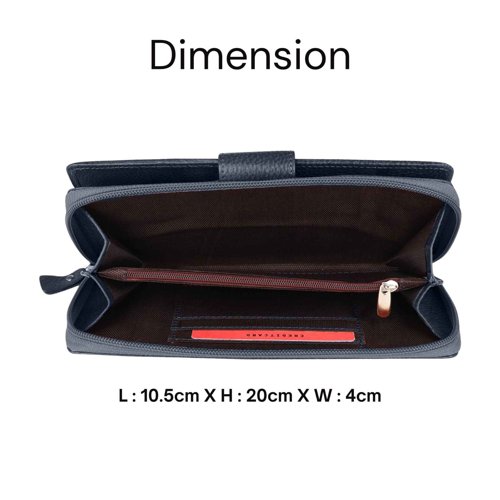 Ladis Leather Clutch, Long Wallet | Card Organiser