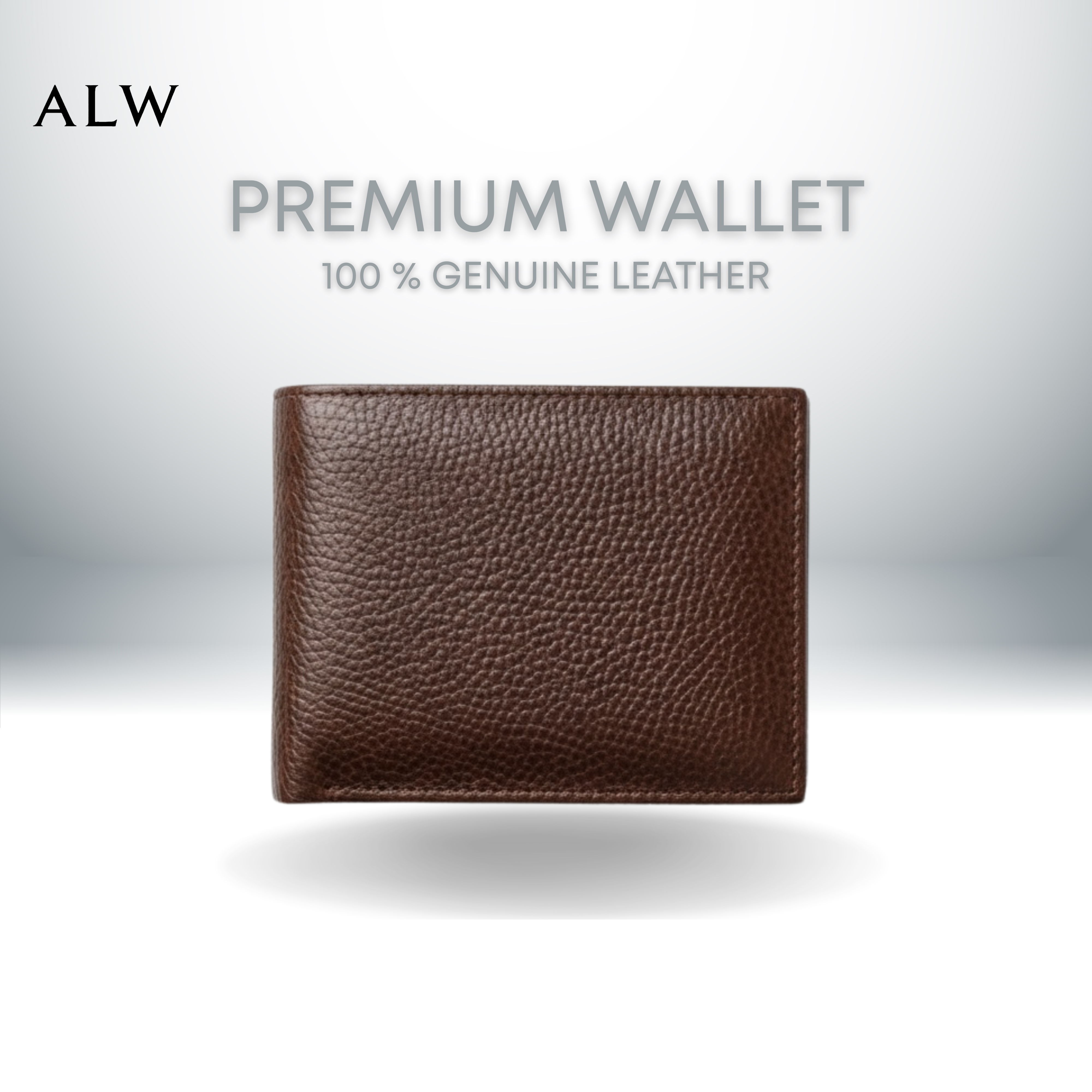 Men’s Genuine Leather Wallet – Slim Bifold with Multiple Card Slots