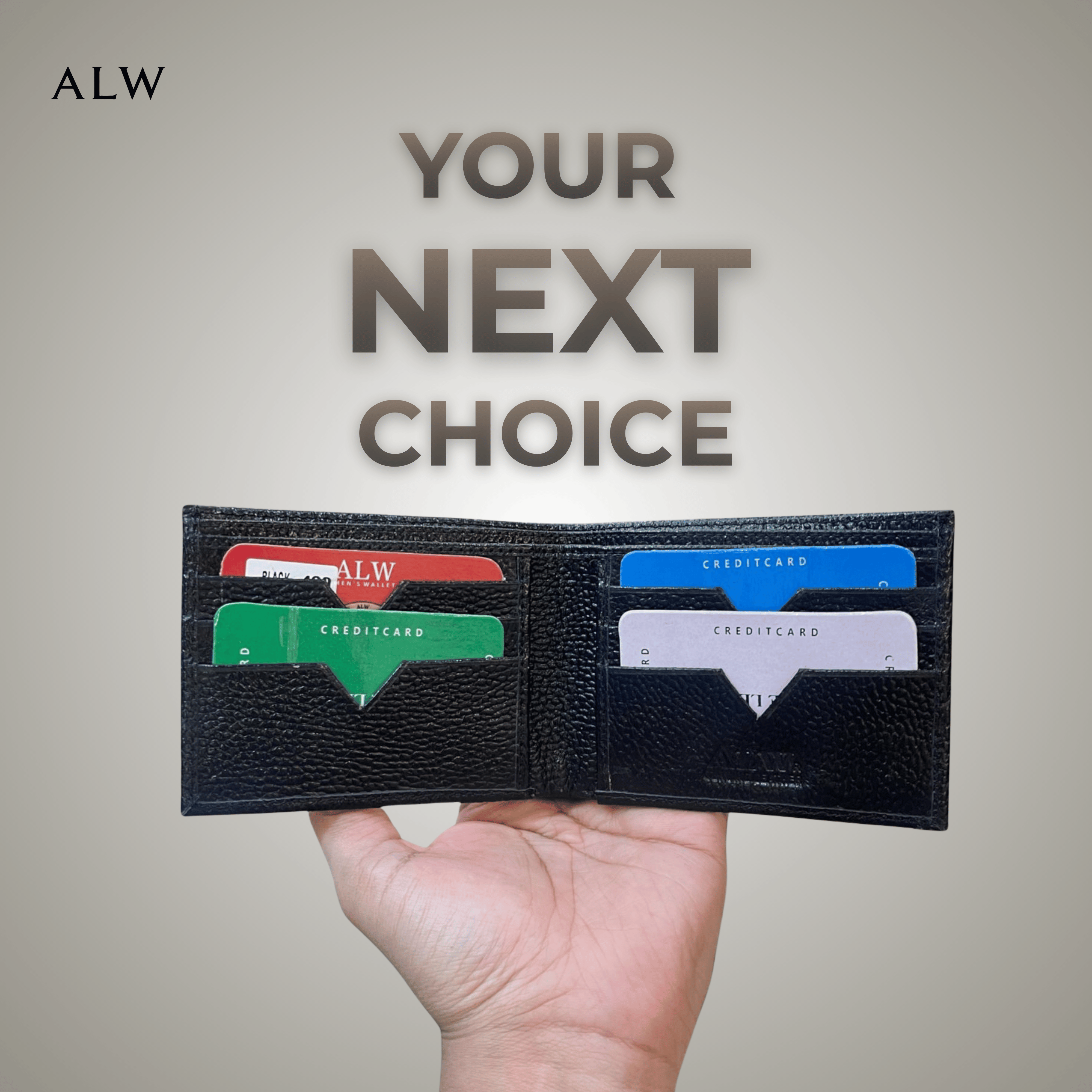 Men’s Genuine Leather Wallet – Slim Bifold with Multiple Card Slots