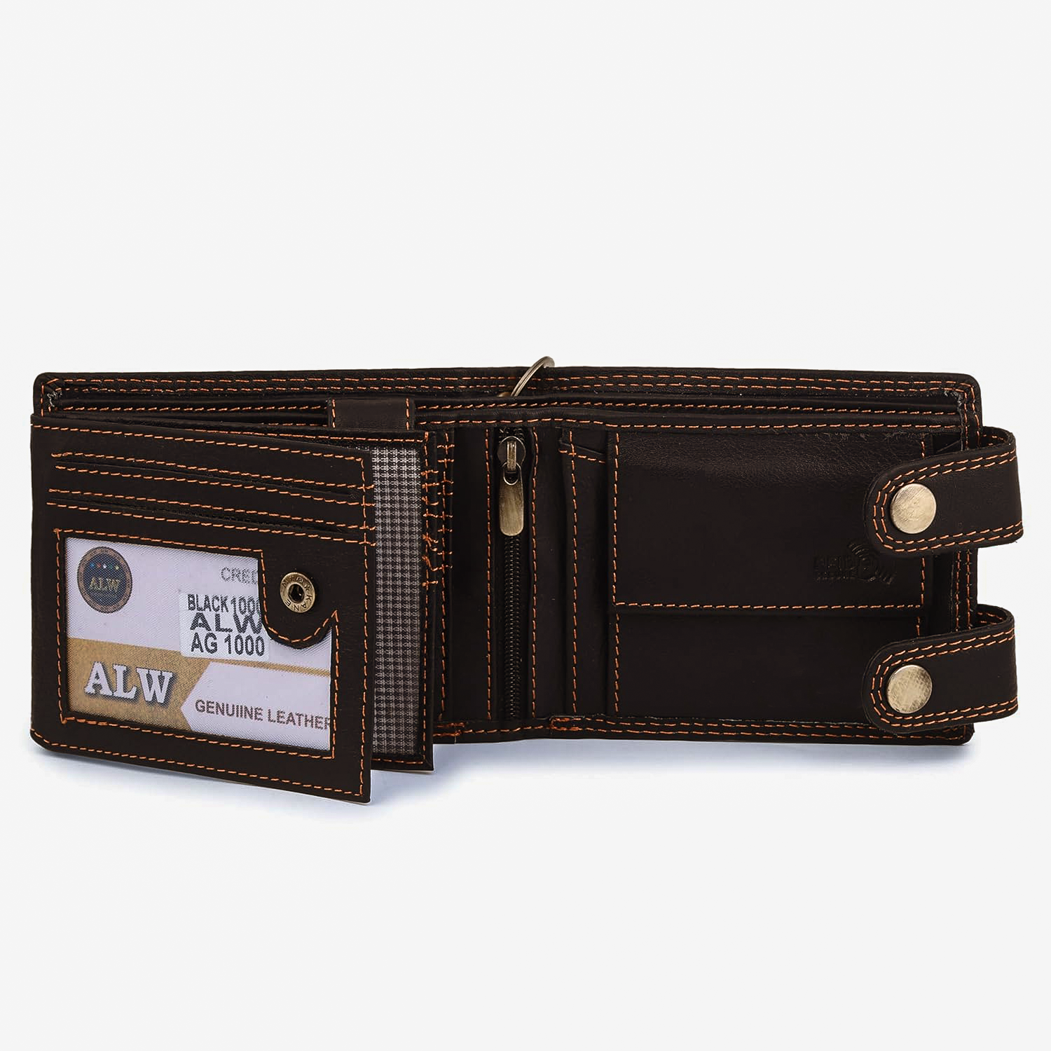 Midnight Wings Leather Biker Chain Wallet