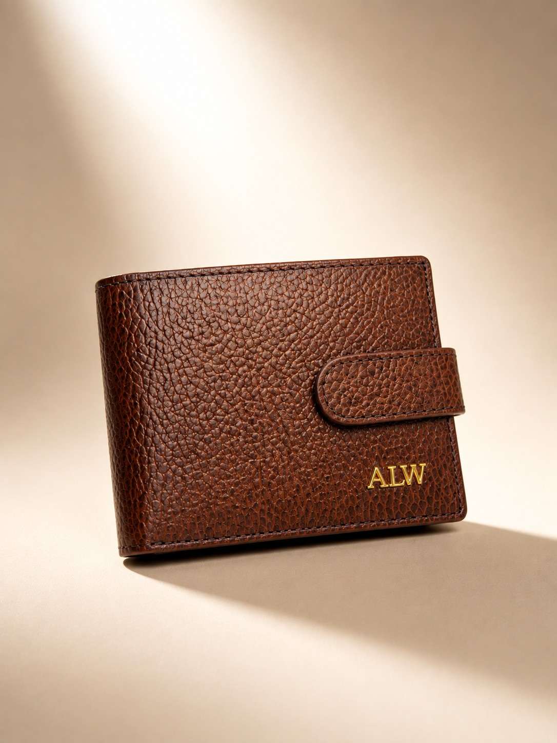 ALW Premium Textured Leather Wallet with Snap Closure & Multi-Card Organizer