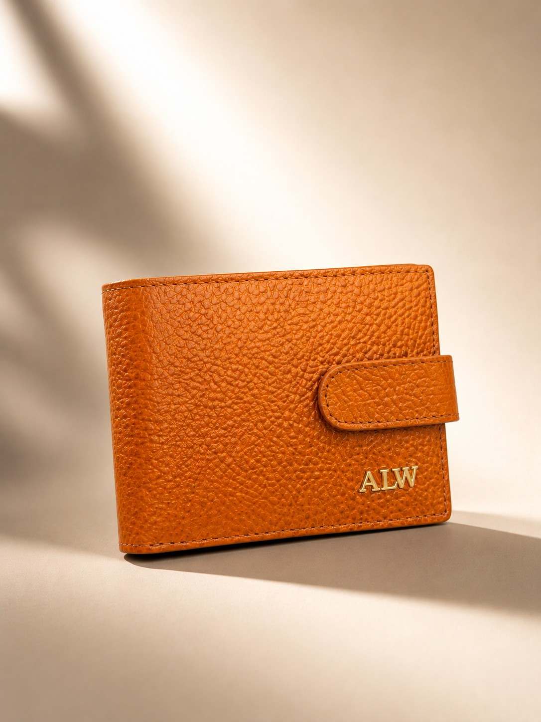 ALW Premium Textured Leather Wallet with Snap Closure & Multi-Card Organizer