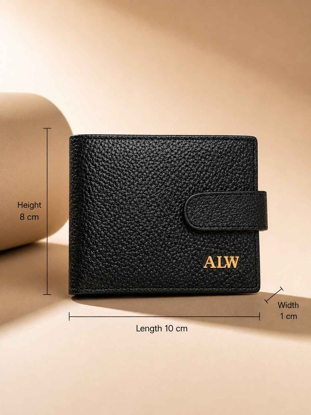 ALW Premium Textured Leather Wallet with Snap Closure & Multi-Card Organizer