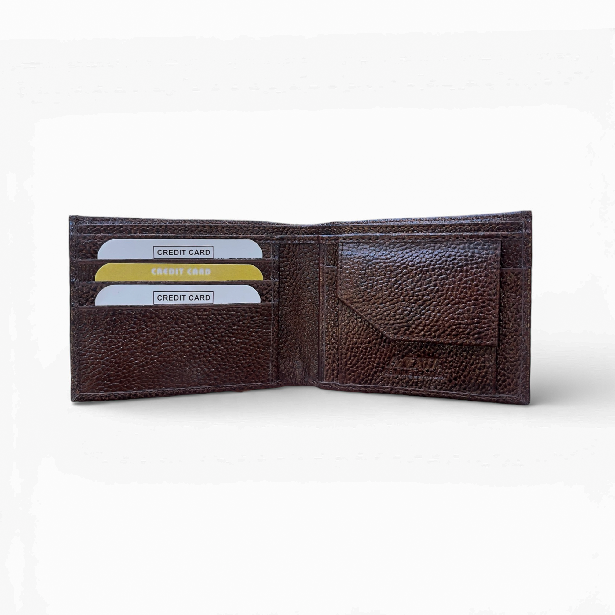 Men’s Genuine Leather Wallet – Slim Bifold with Coin Pocket & Card Slots