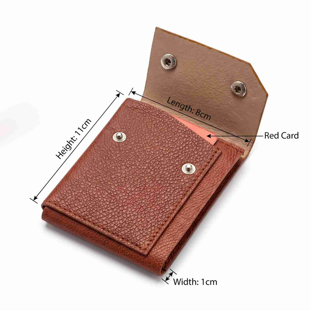 ALW Slim Pebbled Leather Cardholder Wallet | Dual-Snap Minimalist Design