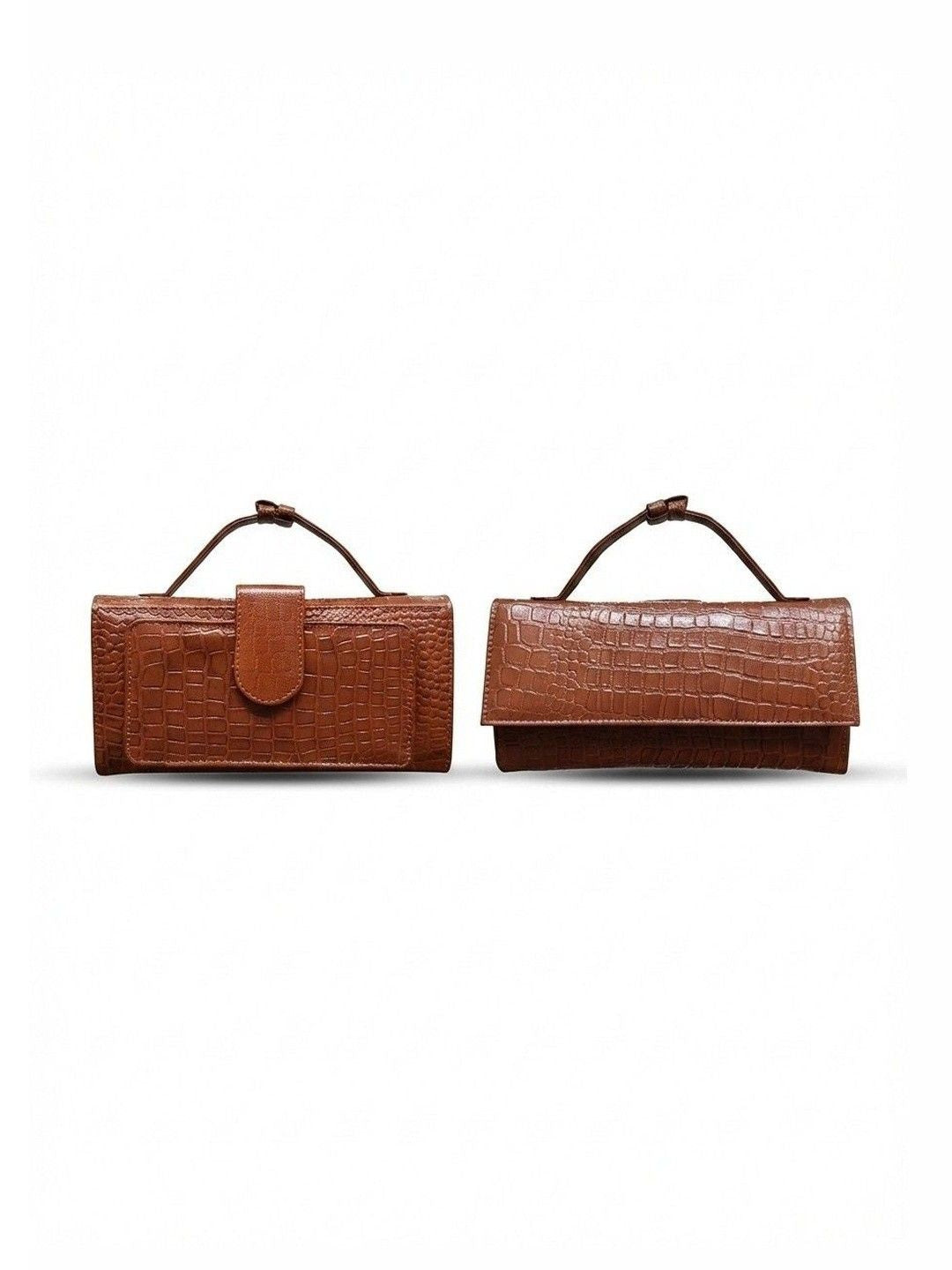 Premium Croc Pattern Leather Clutch for Women