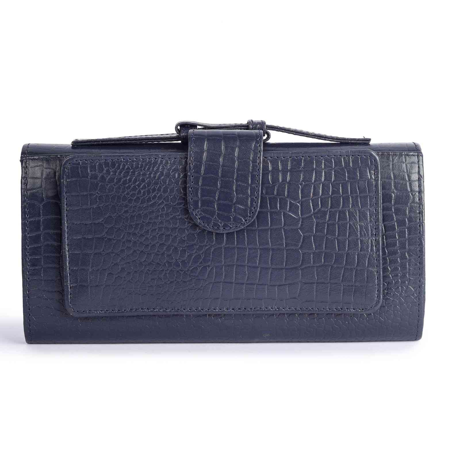Premium Croc Pattern Leather Clutch for Women