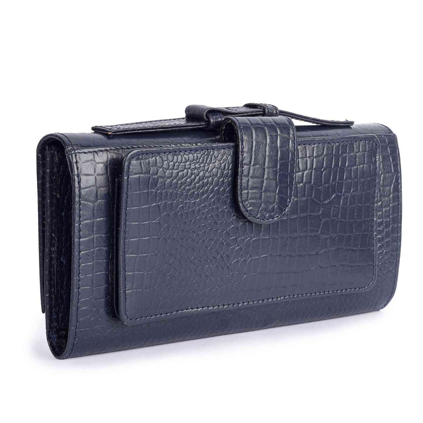 Premium Croc Pattern Leather Clutch for Women