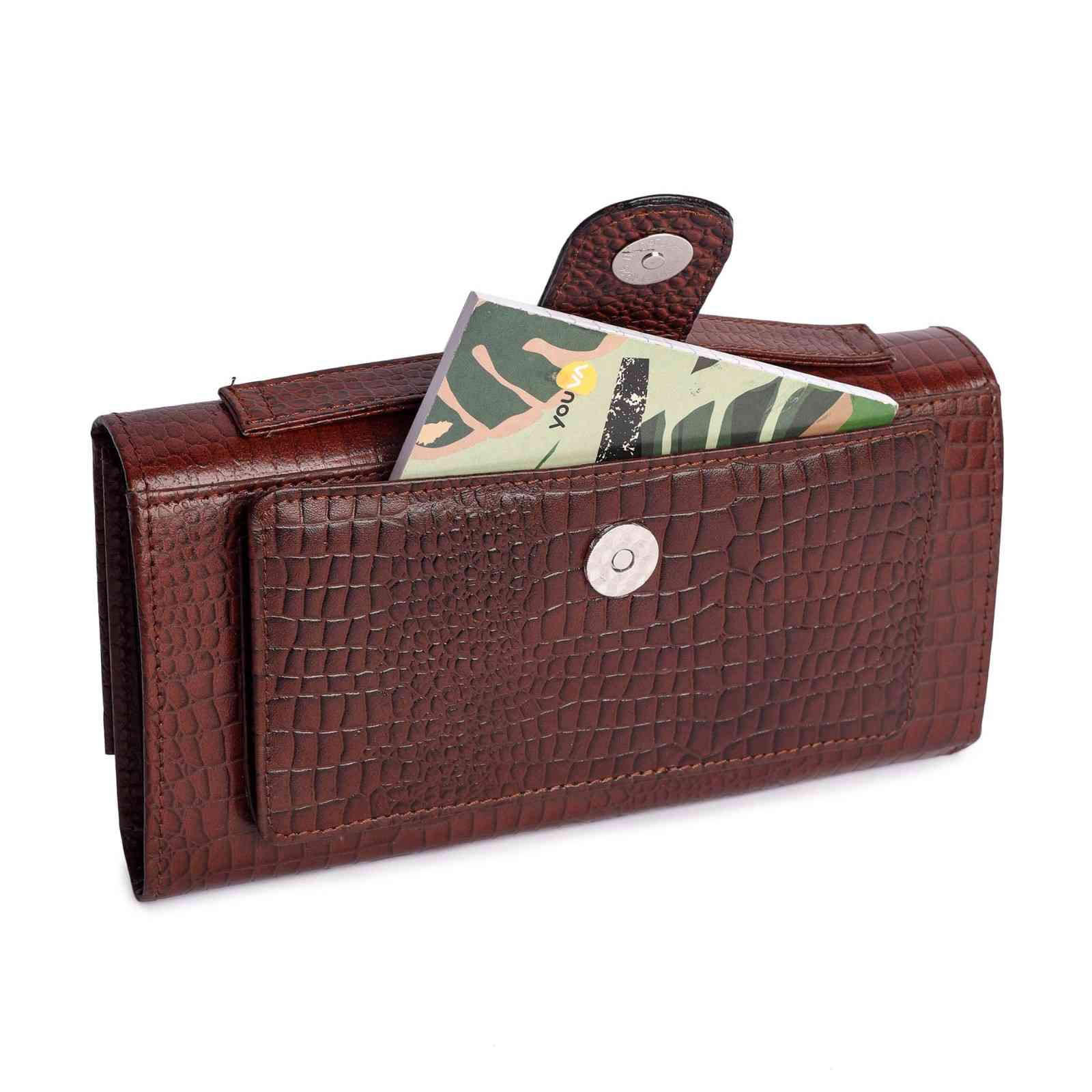 Premium Croc Pattern Leather Clutch for Women
