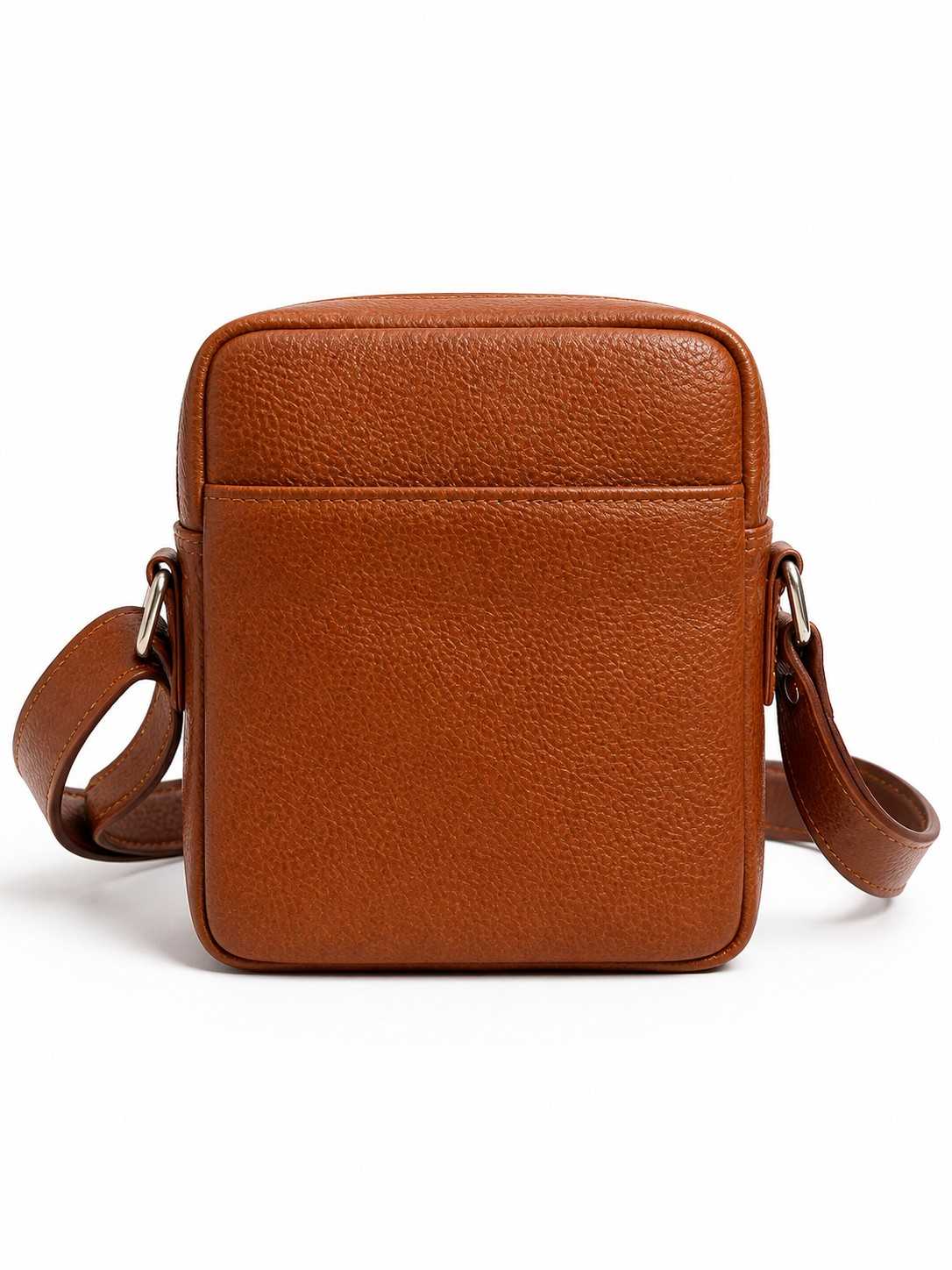 Men’s Genuine Leather Sling Bag – Compact Crossbody Messenger