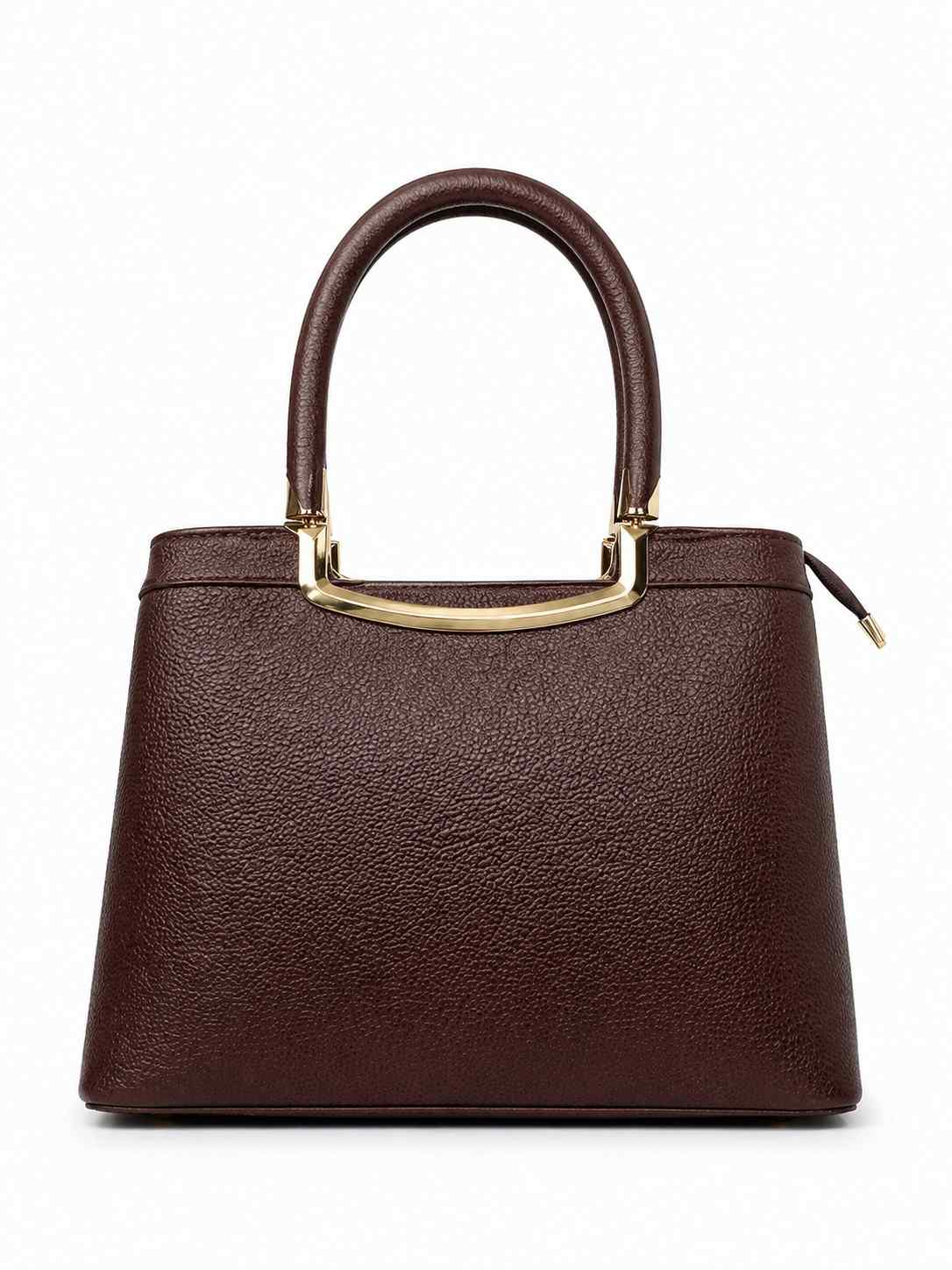 Croc Texture Leather Handbag – Luxury Top Handle Tote