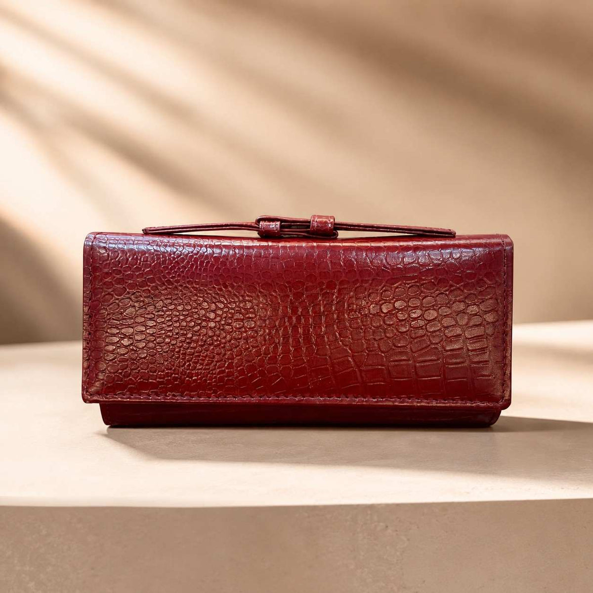 Premium Croc Pattern Leather Clutch for Women