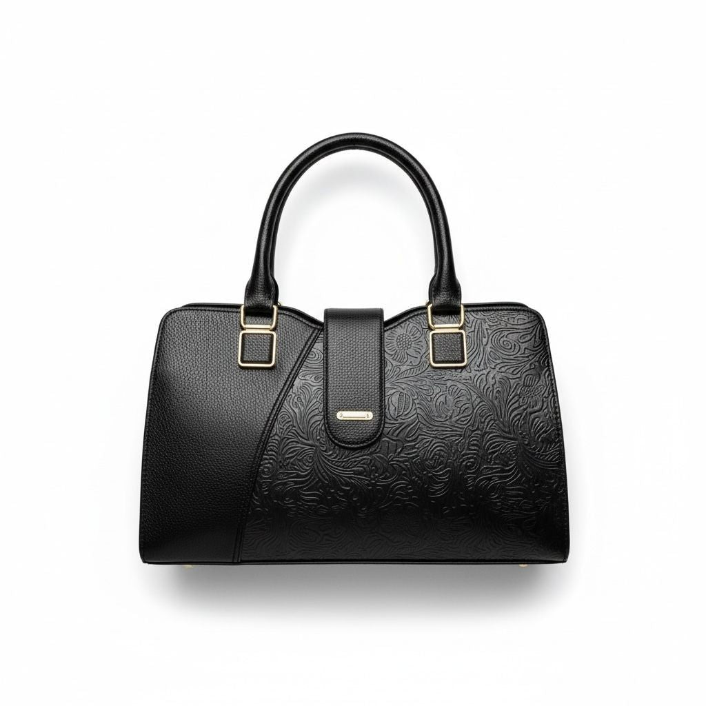 Ladies Leather Handbag Unique Design With Strap