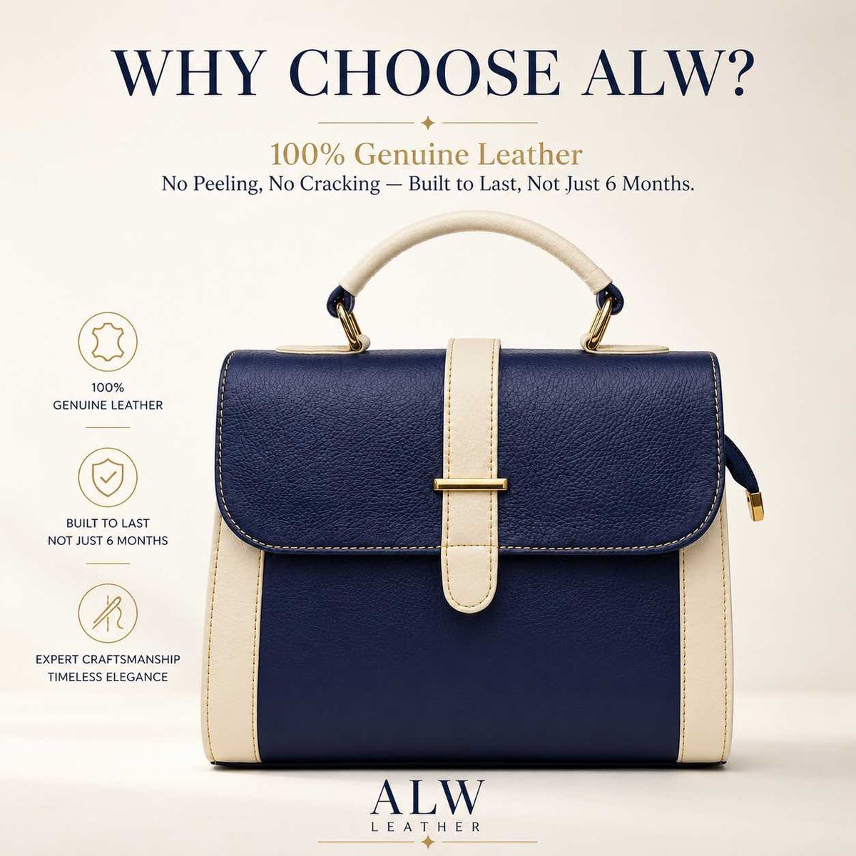 ALW Premium Leather satchel Handbag