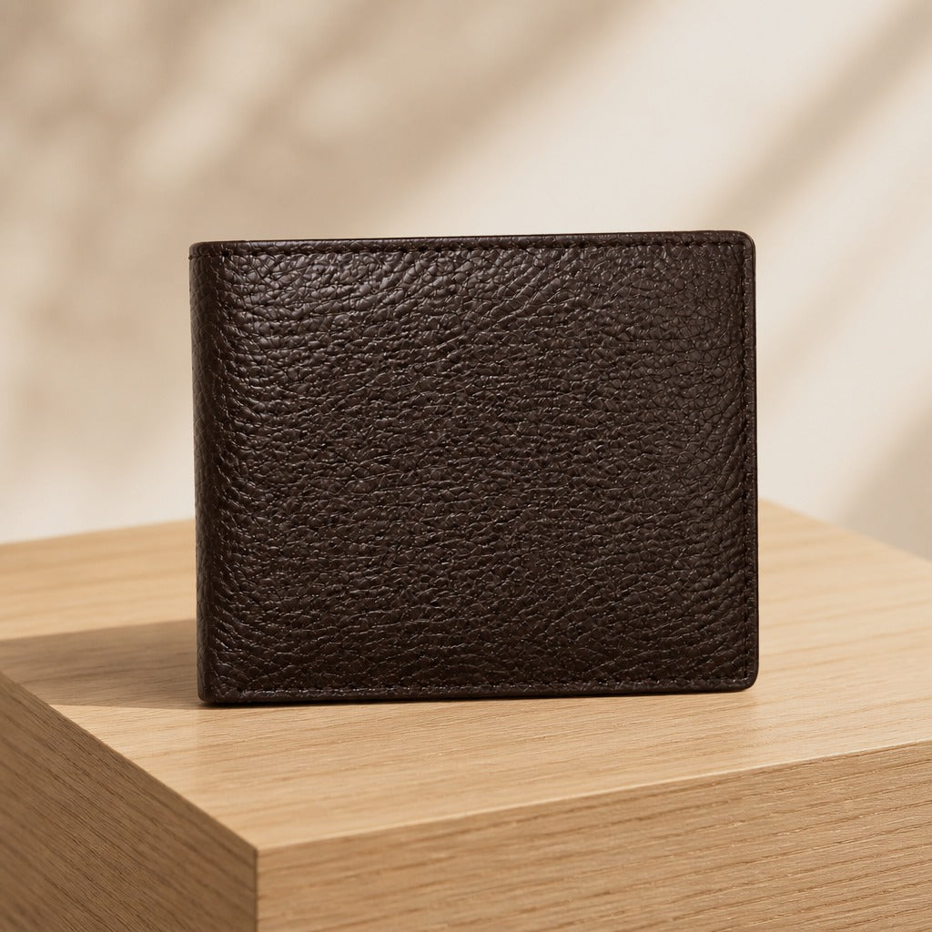 ALW Genuine Leather Wallet - Compact & Durable Bi-Fold Design