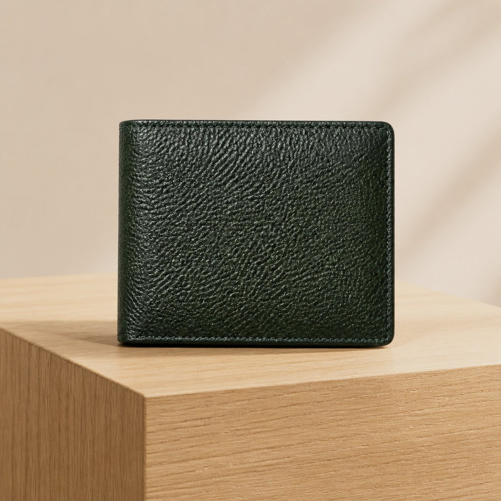 ALW Genuine Leather Wallet - Compact & Durable Bi-Fold Design