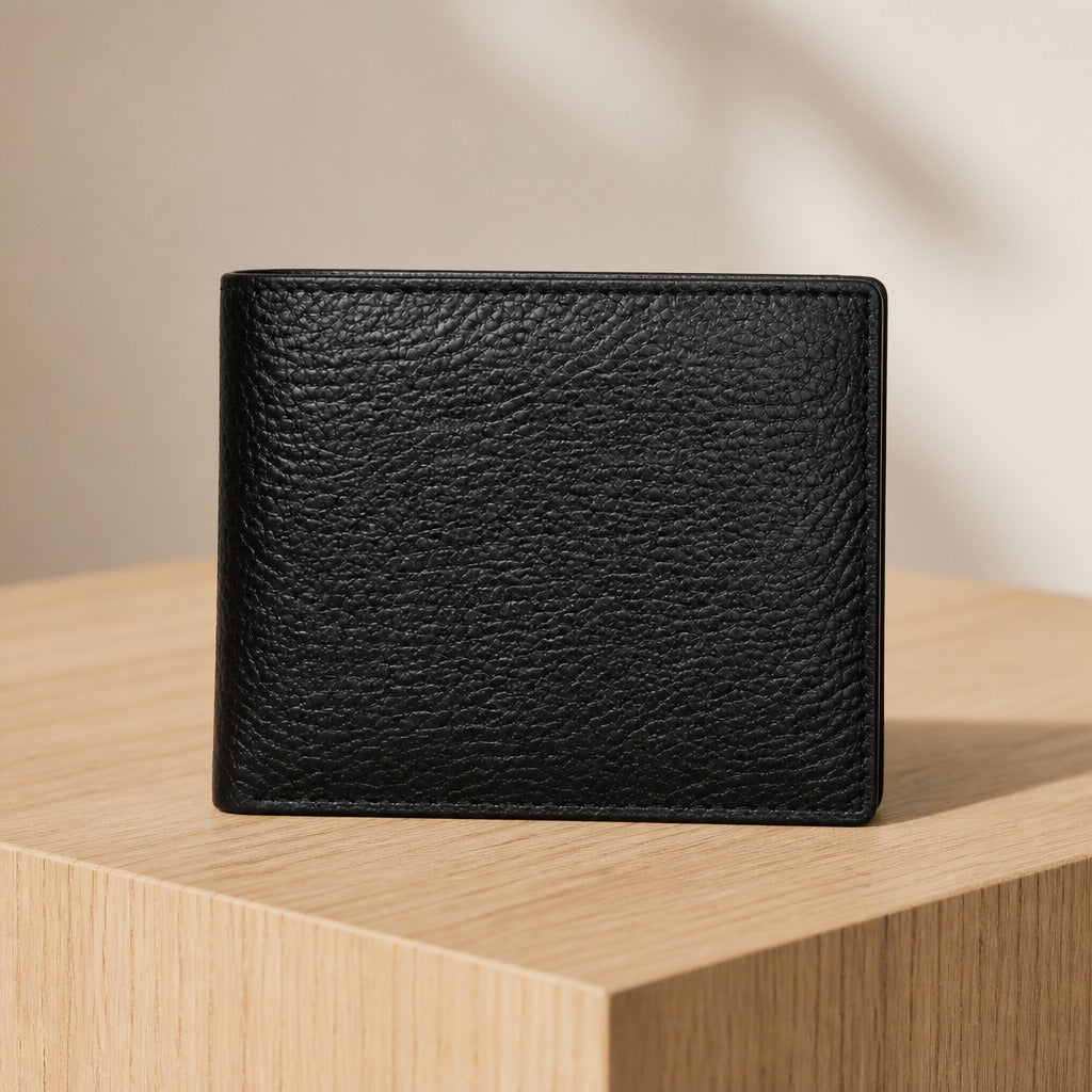 ALW Genuine Leather Wallet - Compact & Durable Bi-Fold Design