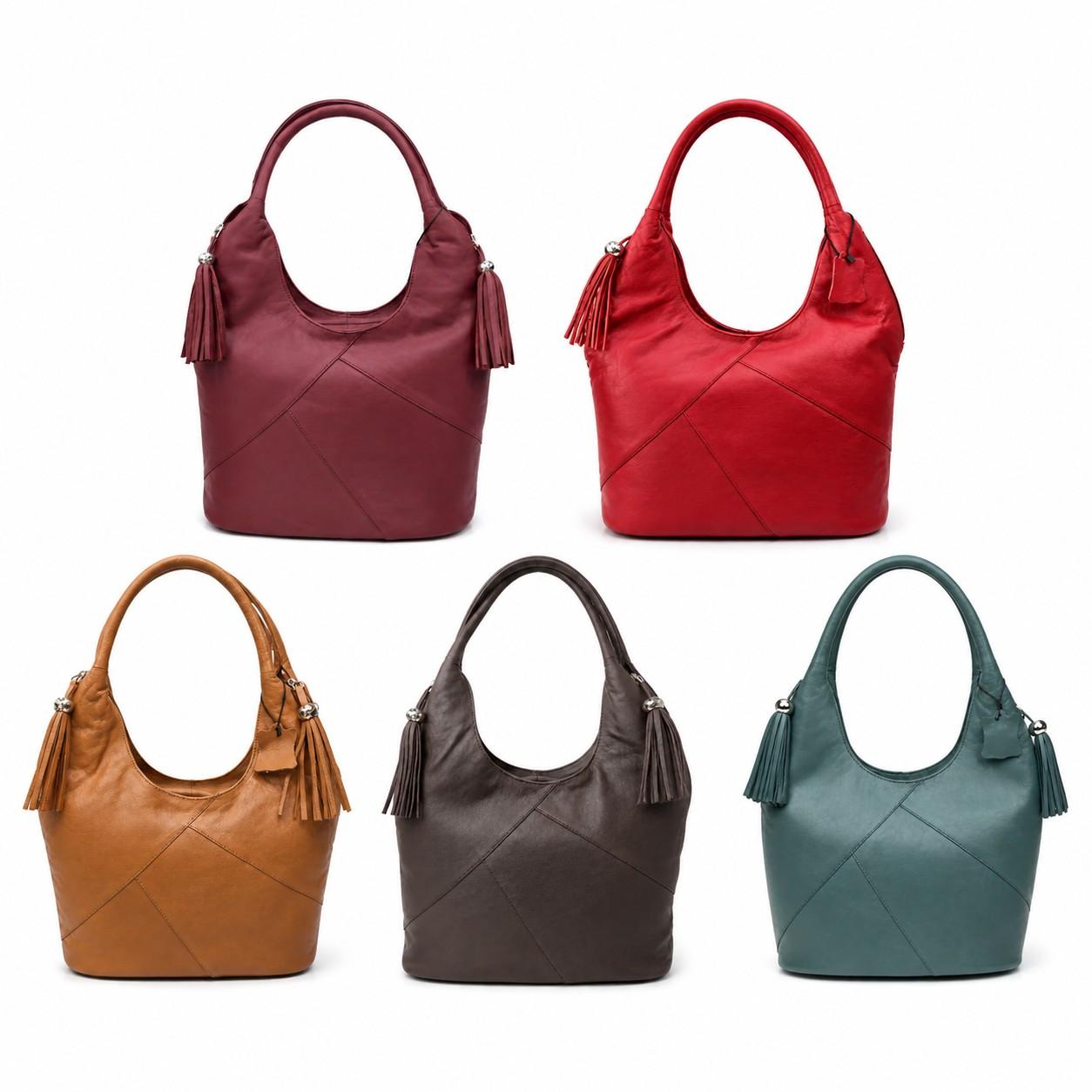 ALW Timeless Elegance Leather Hobo Bag - Amazing Shades