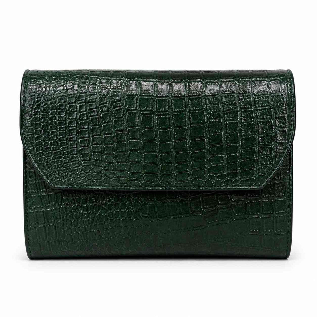 Luxe Croc-Embossed Leather Sling Bag