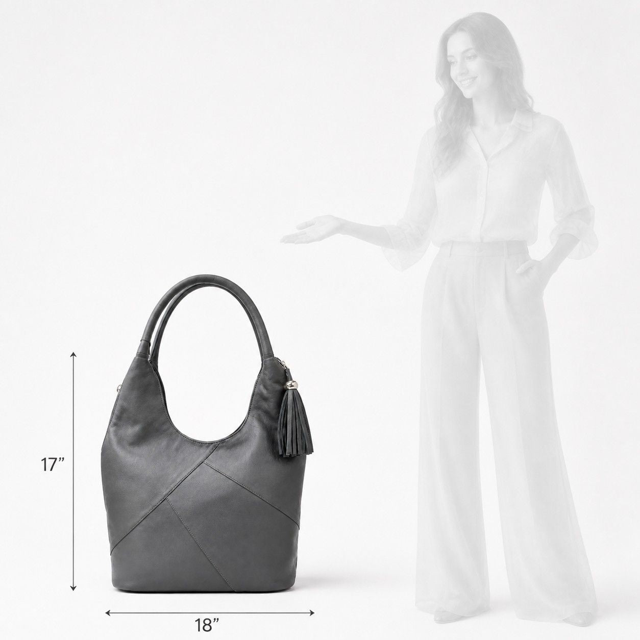 ALW Timeless Elegance Leather Hobo Bag - Amazing Shades